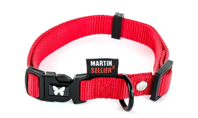 Rosso Nylon regolabile al colletto Martin