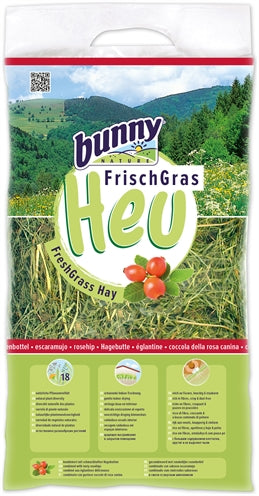 Bunny nature fresh grass hay with rose hole