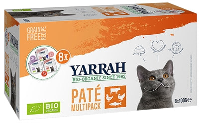 Yarrah Organic Multipack Pate Salmon Runn Turkiet Chicken Grain -Free