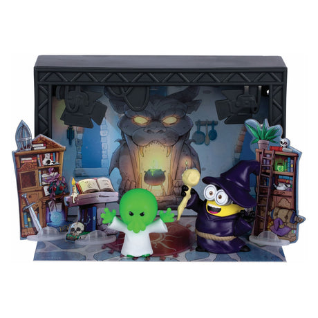 Älgleksaker minions monster - stor studioyta med 2 filmstudior - inkl. 6 minions figurer