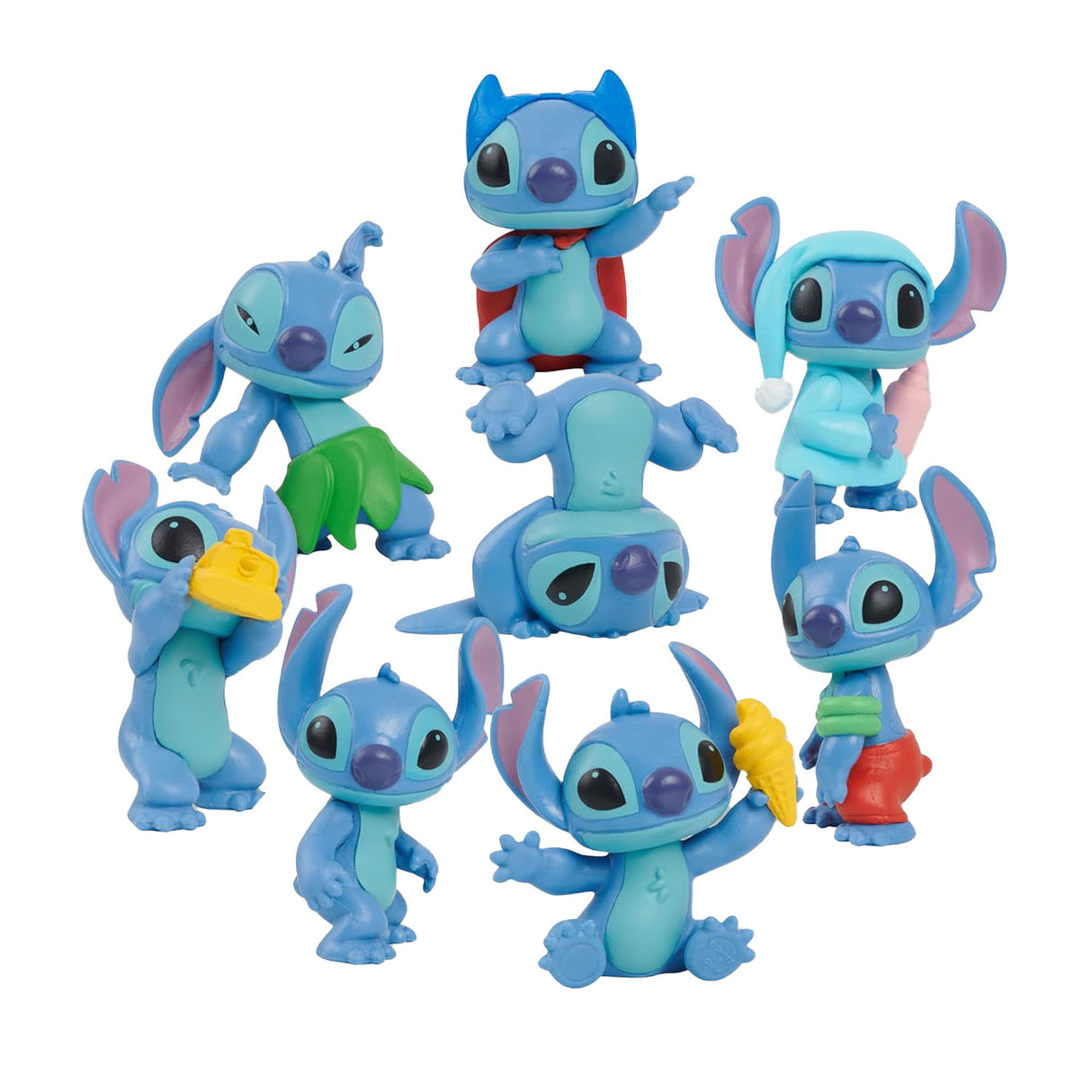 Disney Stitch Set med 8 Play Figures