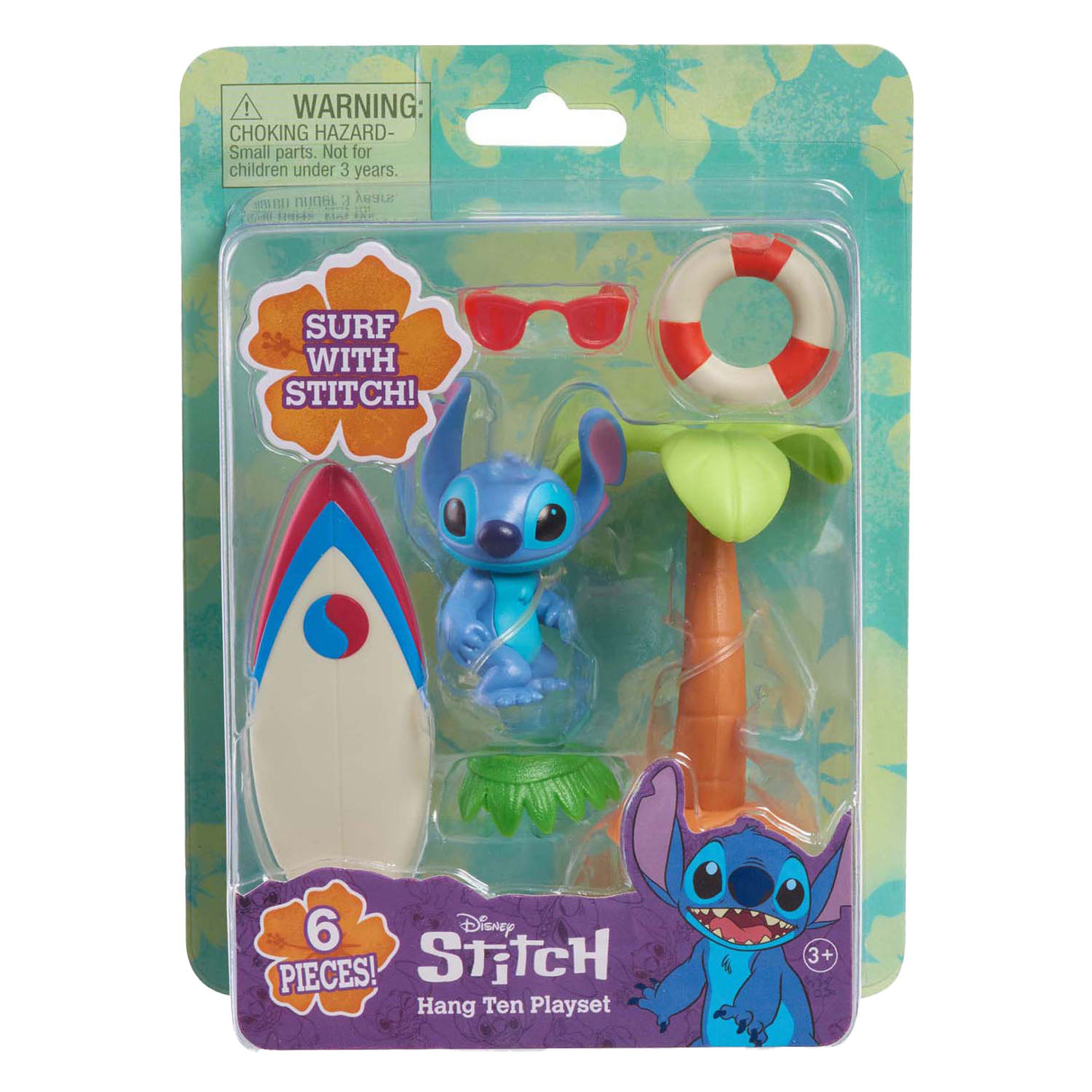 Spektron Stitch Speelfigur mat Surfboard Play Set, 5DLG.