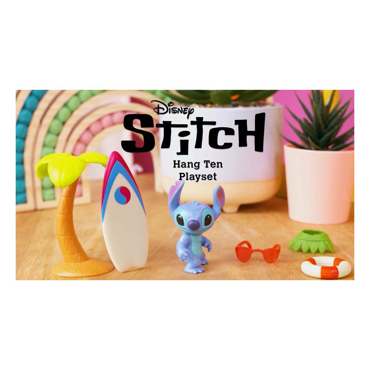 Spektron Stitch Speelfigur mat Surfboard Play Set, 5DLG.