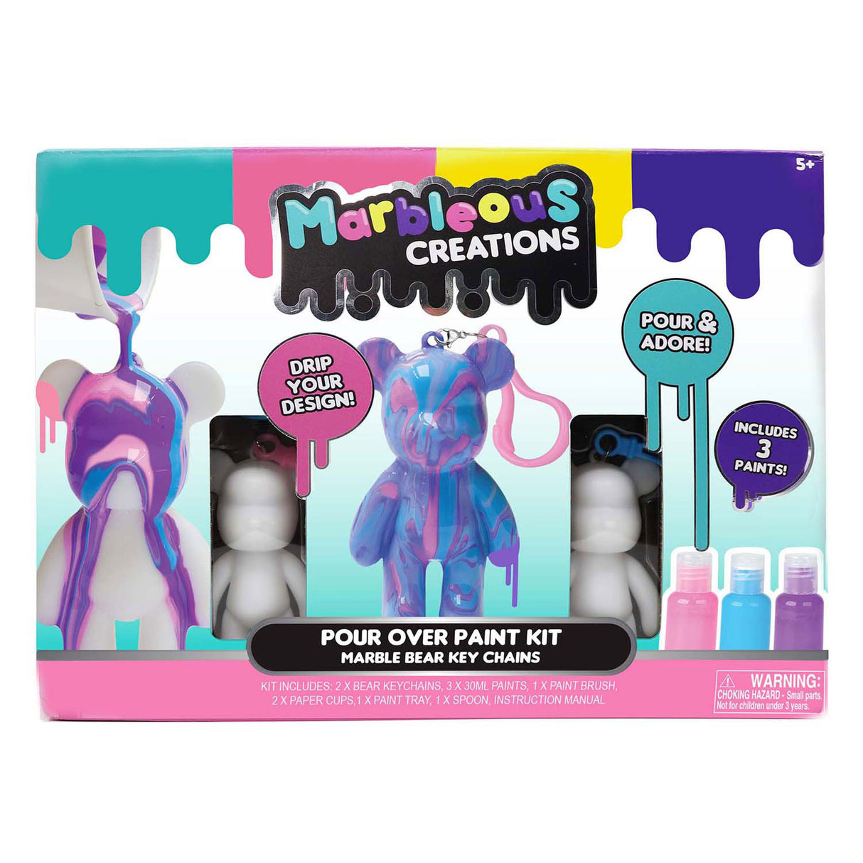 Spectron Marmer Look Bär Keychain Set