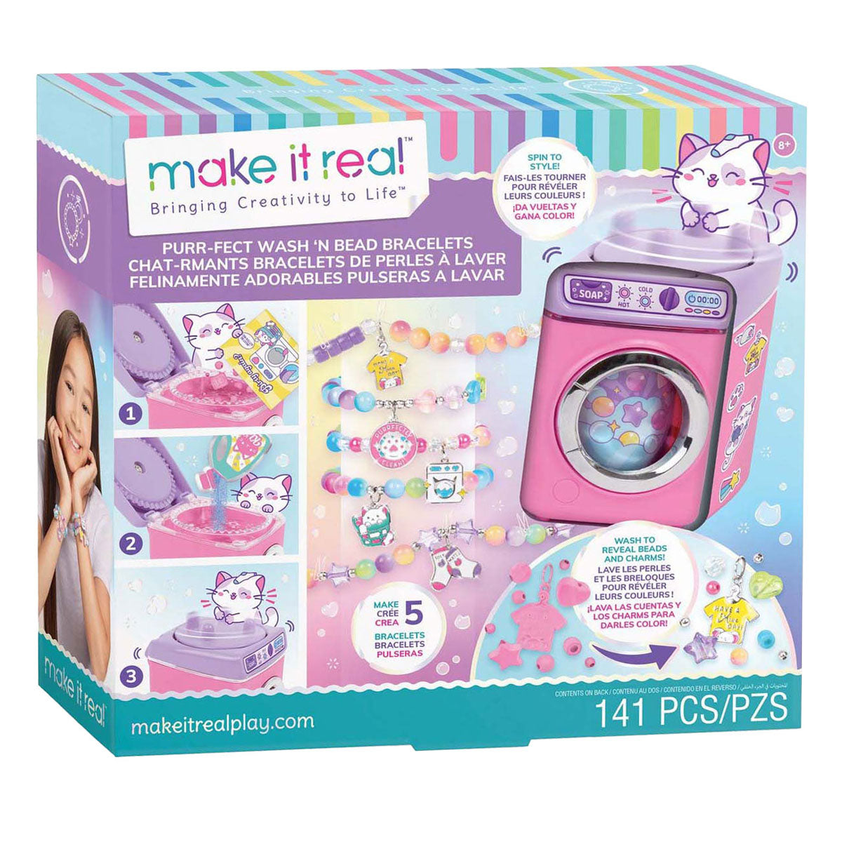 Making Spectron purr-fect wash 'n bead bracelets