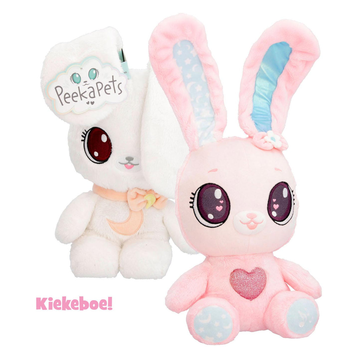 Spectron peekapets bunny pluchen knuffel - wit