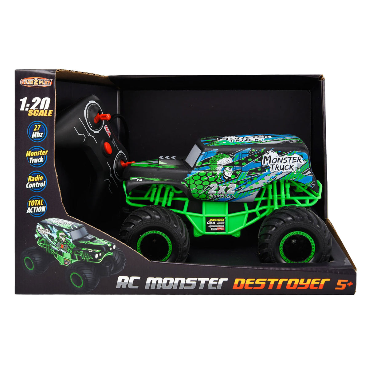 Garn2play RC Monster zerstéierend Buedem Auto