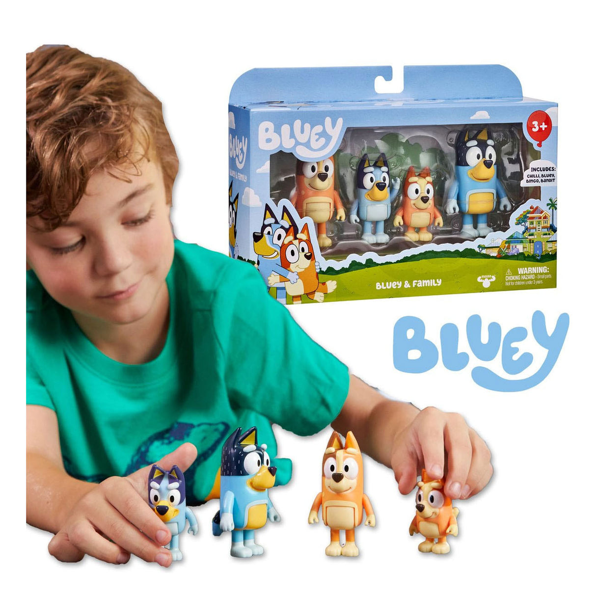 Moose Toys Bluey Family Speel Figures, 4st.