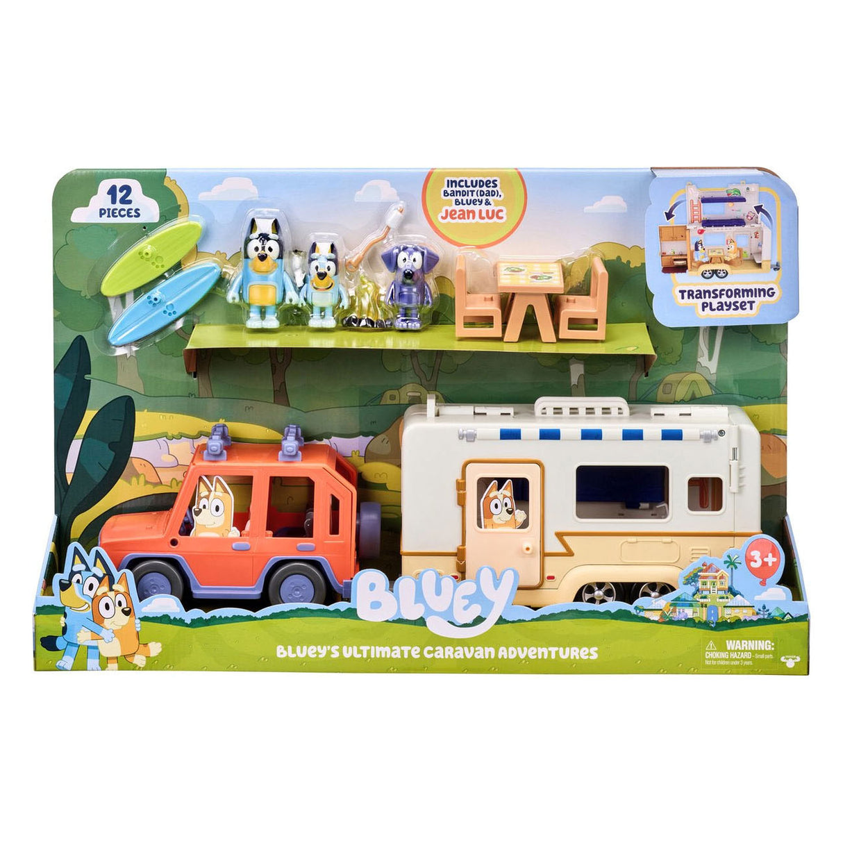 Moose Toys Bluey 4WD Auto e Camping Adventures Deluxe Play Set