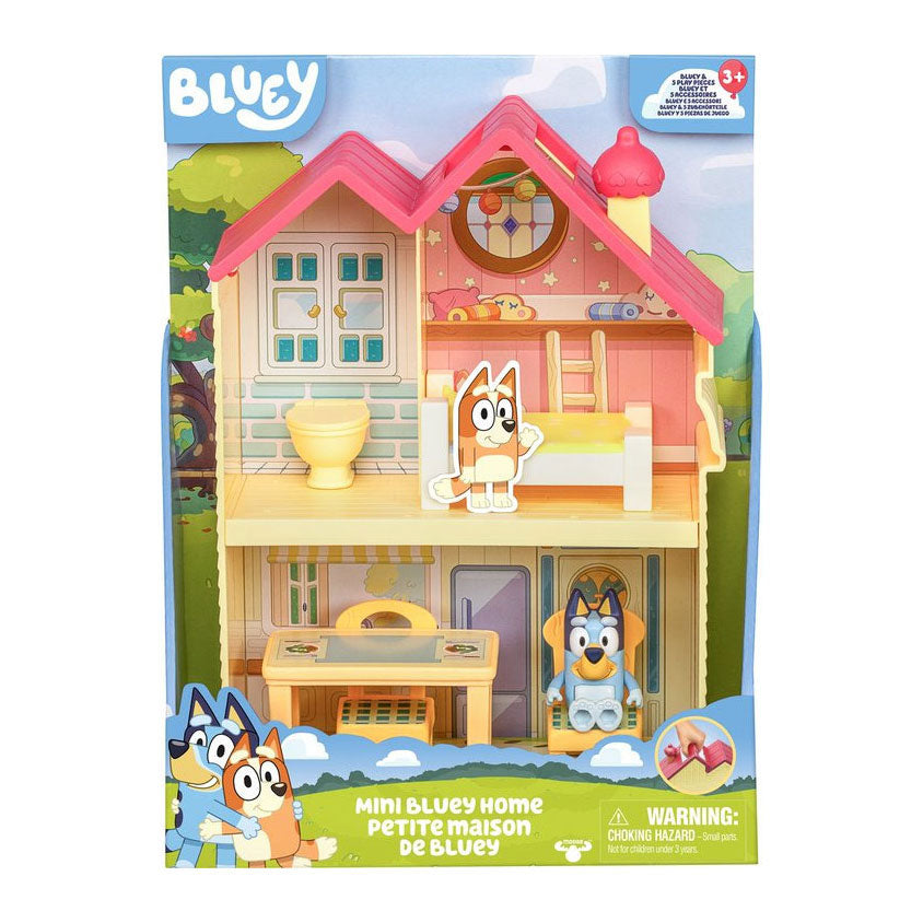 Elg Toys Bluey Mini Speelhuis med møbler og lekefigur