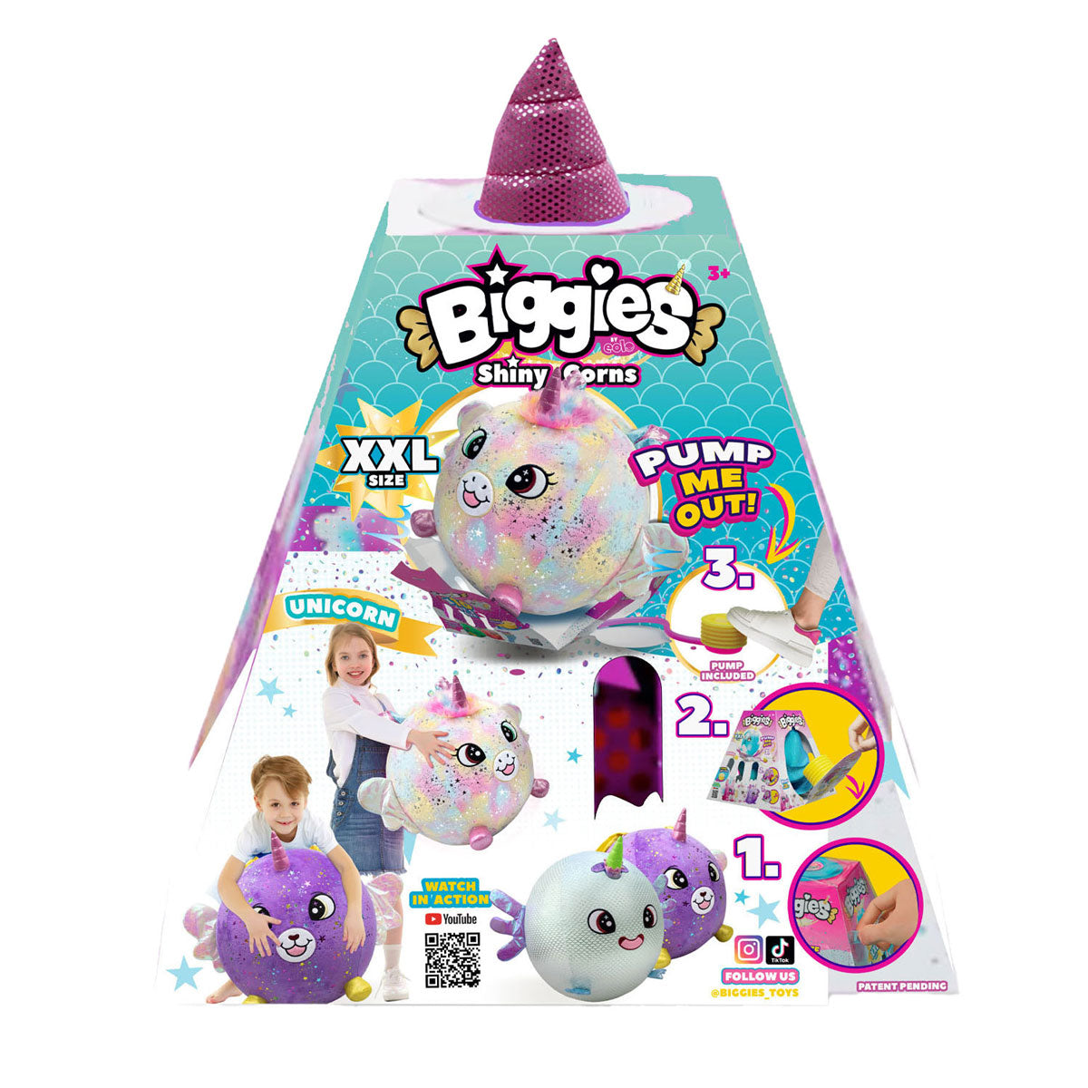 Moose Toys Biggies Unicorn Rainbow Infutable Hug