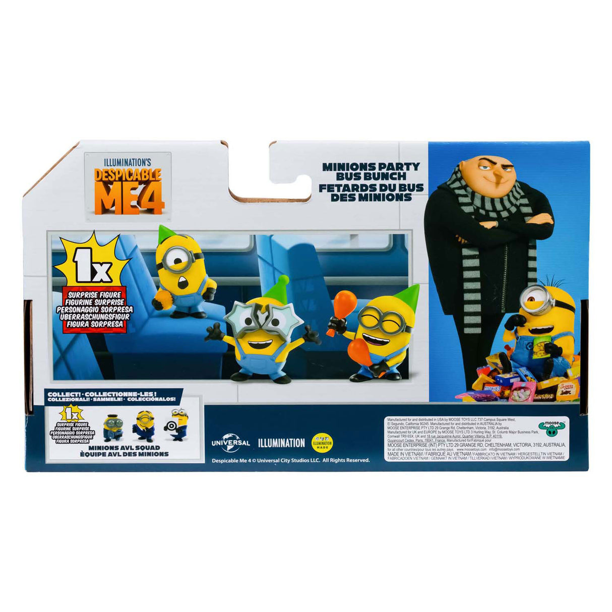 Moose Toys Despicable Me 4 AVL Squad Speelfiguren 4-pack