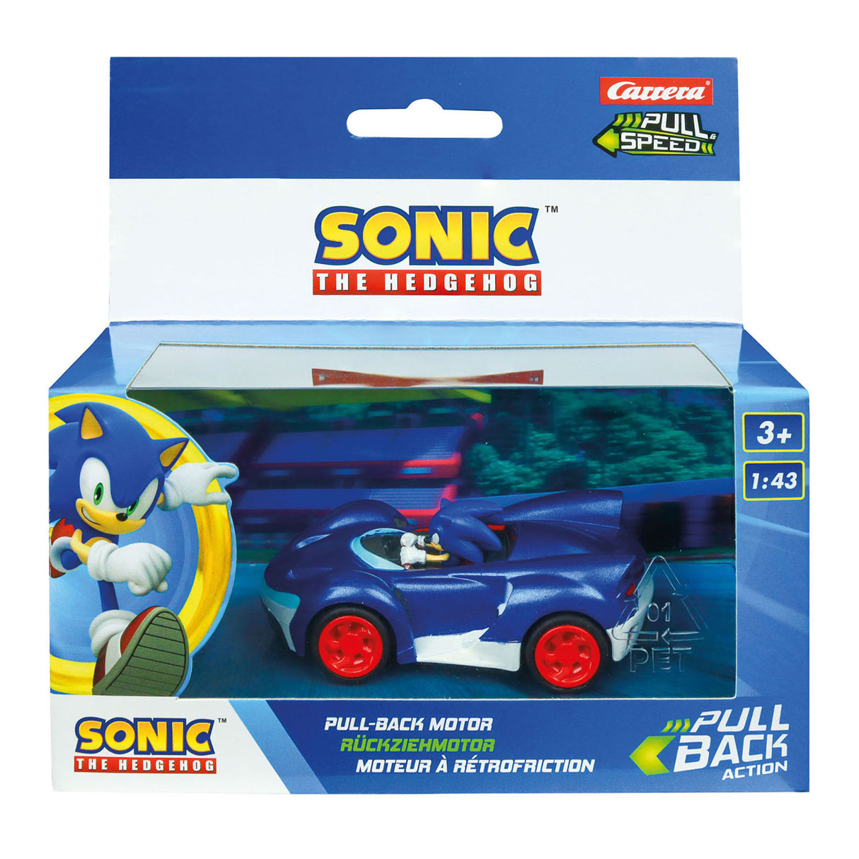 Vytáhněte zpět Auto Team Sonic Racing - Sonic Speed ​​Star