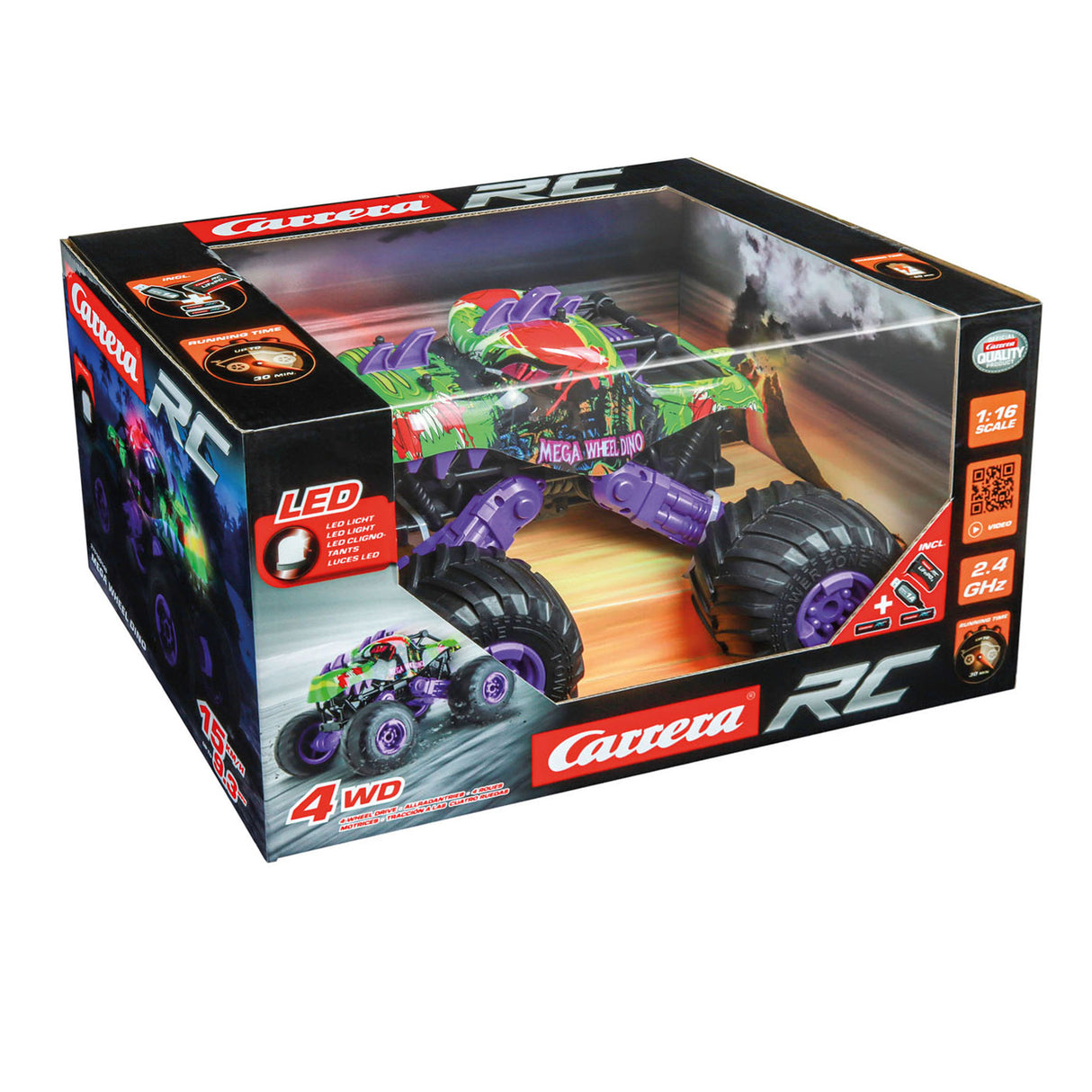 Carrera RC Steerable Car - Mega Wheel Dino