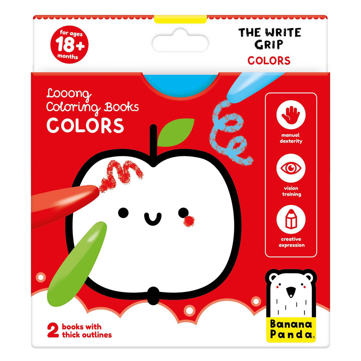 Banana panda - coloring book with writing handle colors