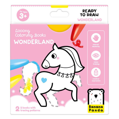 Panda bananowa - kolorowanka gotowa do narysowania krainy czarów