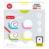 Banana panda - coloring book ready to trace beginner lines