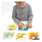 Banana panda on-the-go puzzle dinosaurs 3+ - five puzzles of 9 pieces - fun dino puzzle toys.