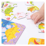 Banana panda on-the-go puzzle dinosaurs 3+ - five puzzles of 9 pieces - fun dino puzzle toys.