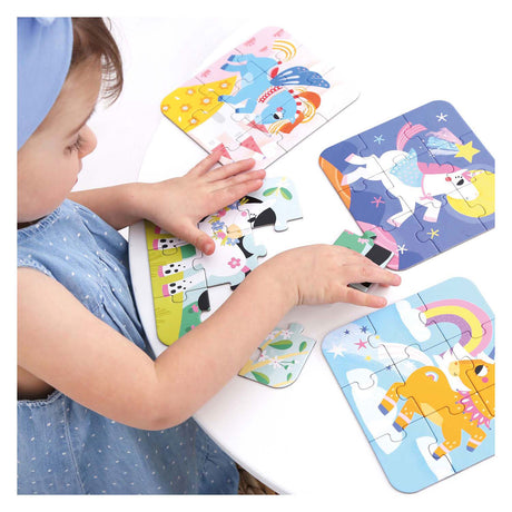 Panda bananowa - kucyki-puzzle w podróży - 16 szt.