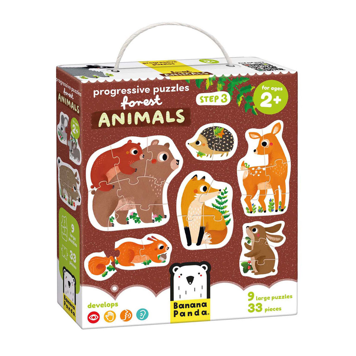 Banana panda - ascending puzzles forest animals - 33 pcs.