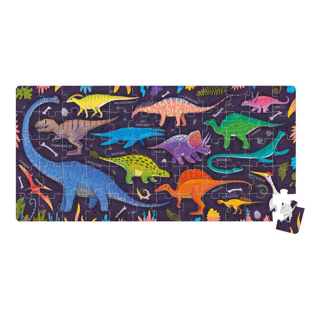 Banana Panda - Ech Léift Dinosaurier Puzzel - 60 Stéck.