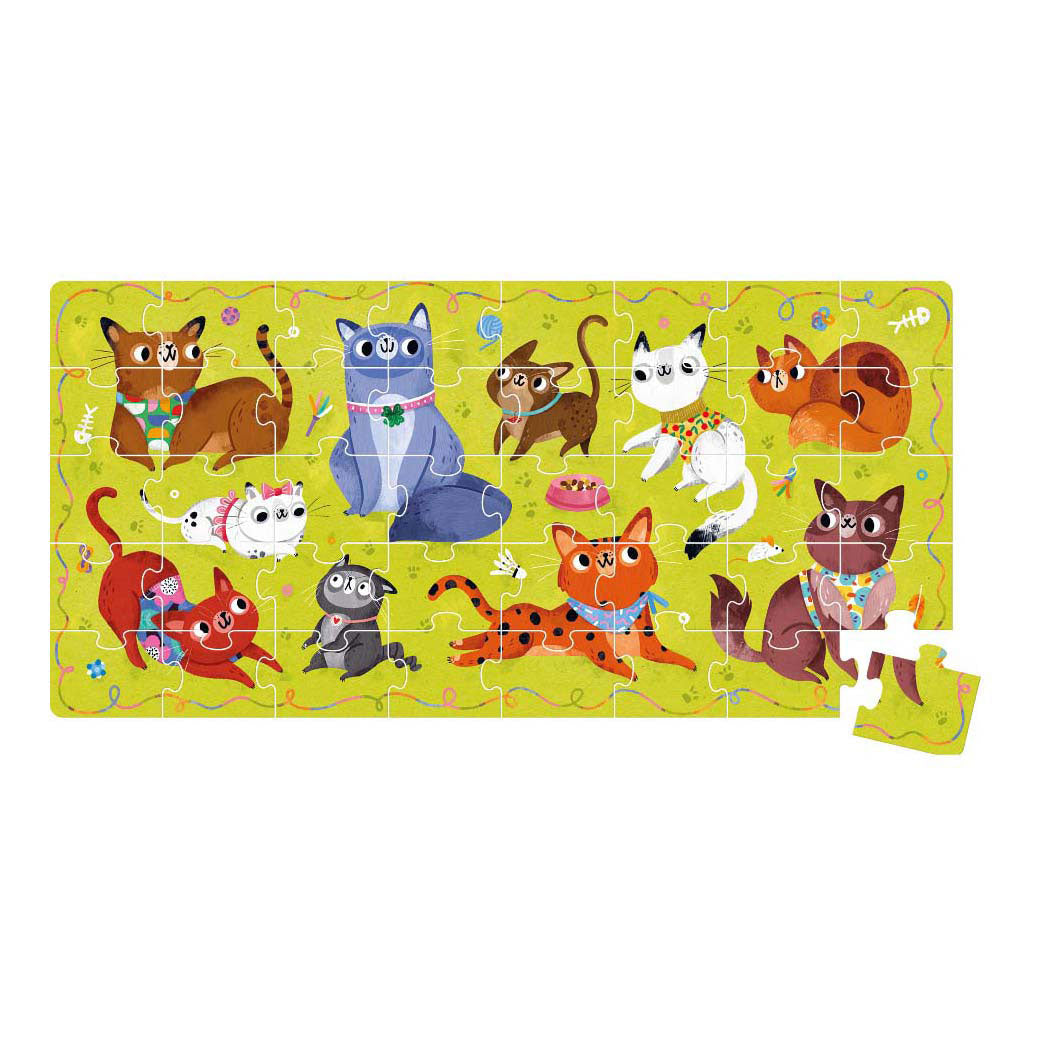 Bananenpanda - Ech Léift Kazen Puzzel - 60 Stéck.