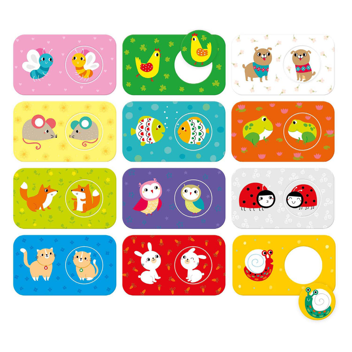 Banana panda - find the same friends puzzles - 12 pcs.