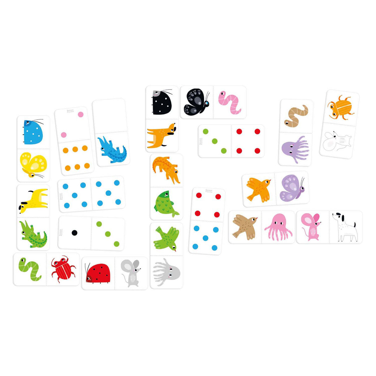 Banana Panda - loosst eis Faarf Domino spillen