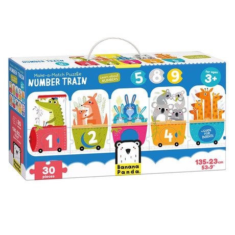 Banana panda - make the puzzle matching number train - 30 pcs.