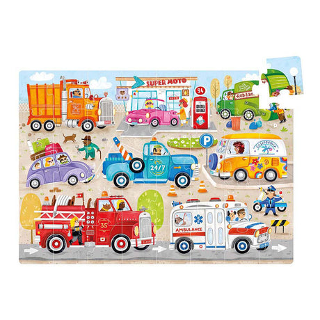 Banana panda - moto jumbo puzzle cars - 40 kos.