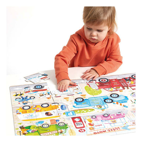 Banana panda - moto jumbo puzzle cars - 40 kos.