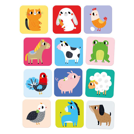 Banana Panda - Large Memo Game Farm Animals - 24 pcs. XXL