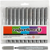 Creativ Company grey jumbo markers, 12 pcs.