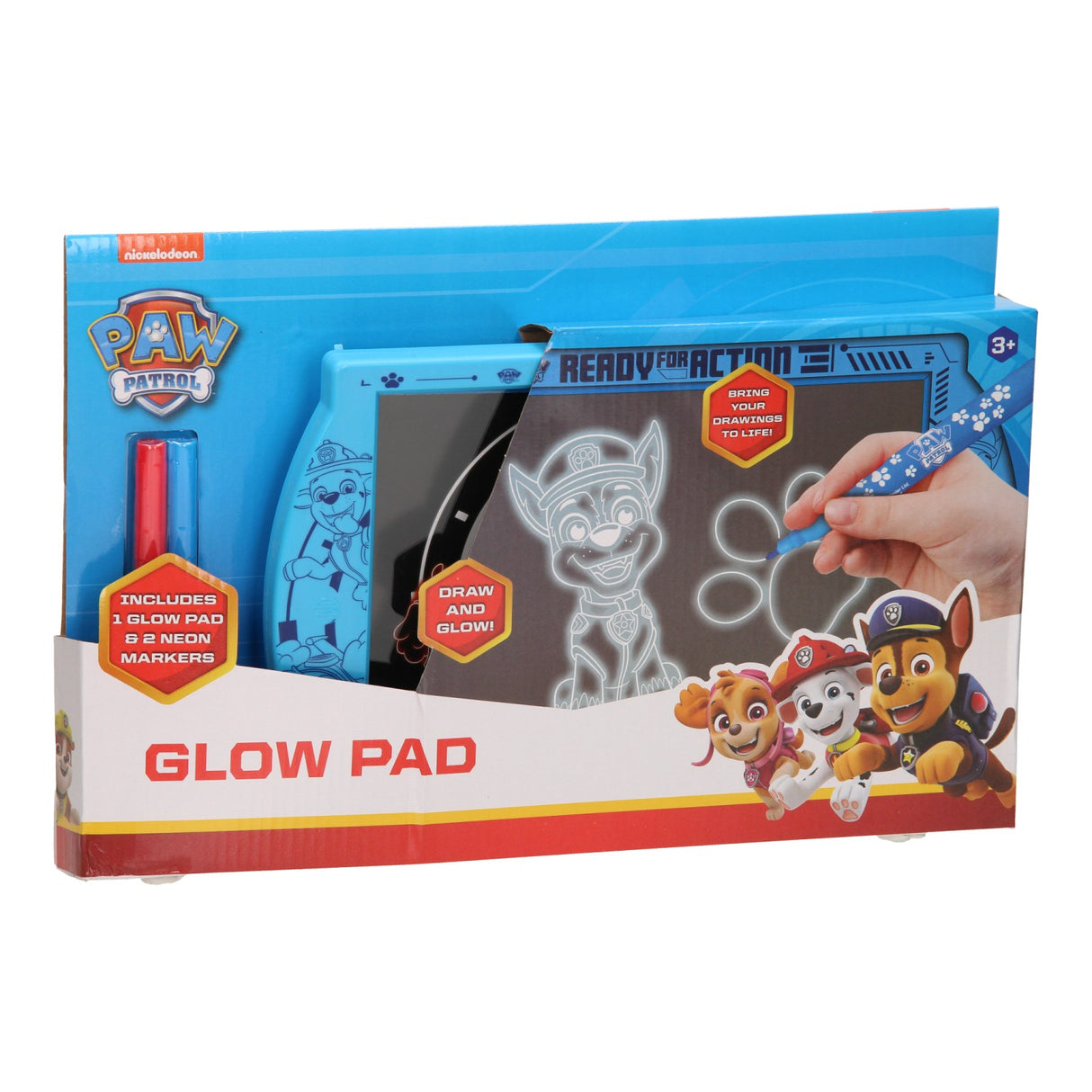 Paw Patrol Glow en el tablero de dibujo oscuro