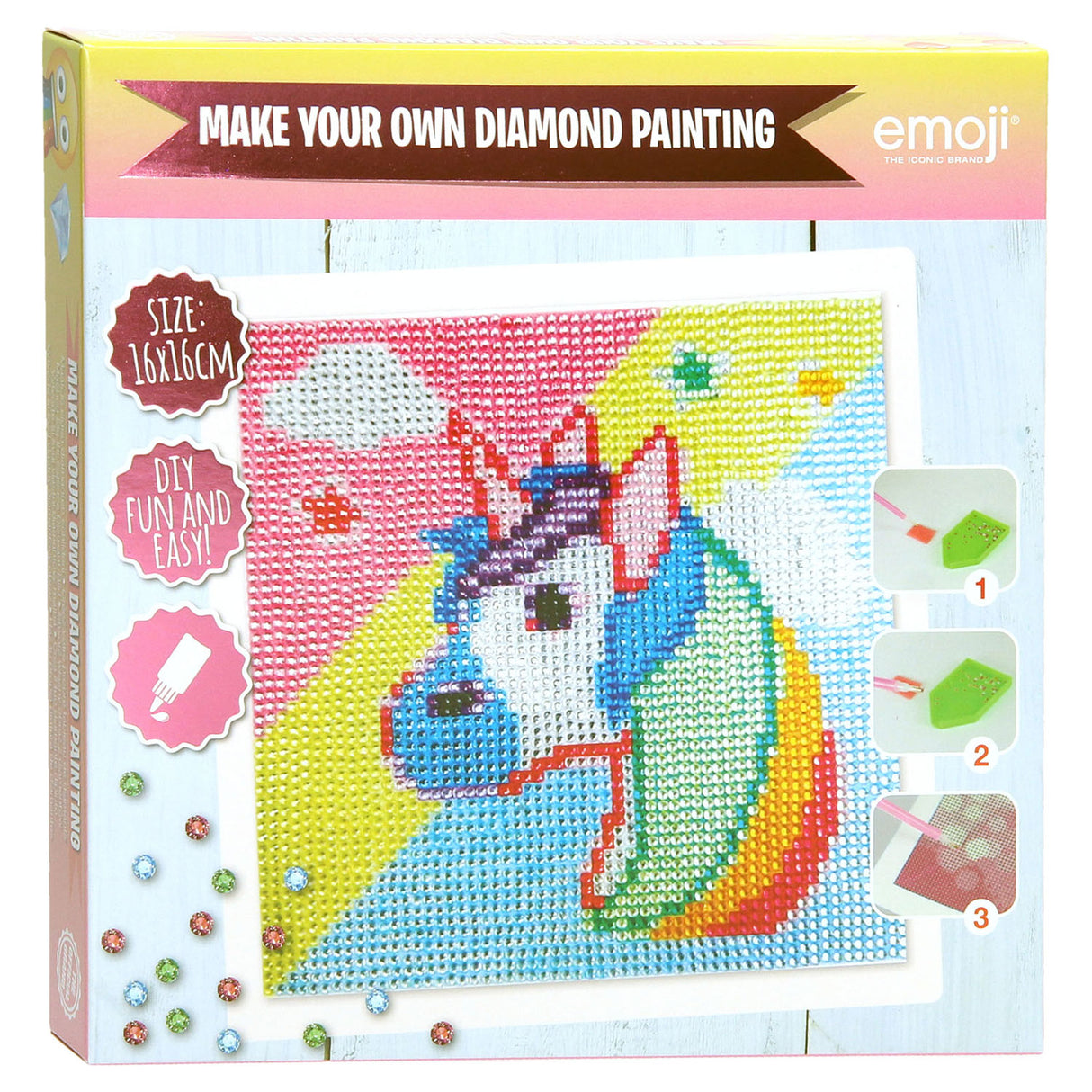 Sambro emoji pintura de diamantes unicornio