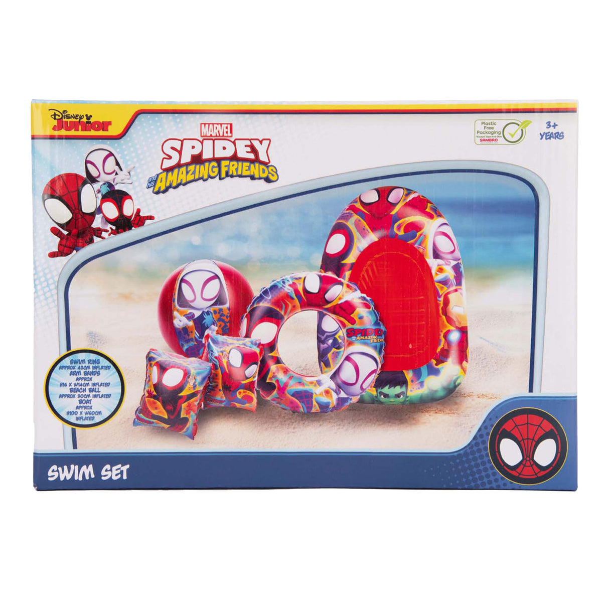 Spidey Friends swimming set with boat, 5dlg.