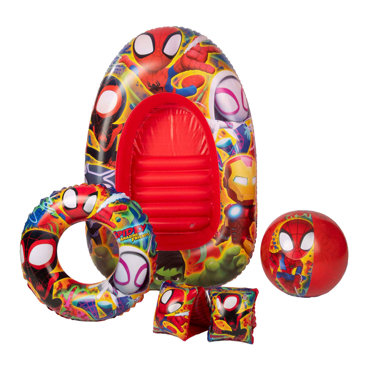 Spidey Friends swimming set with boat, 5dlg.