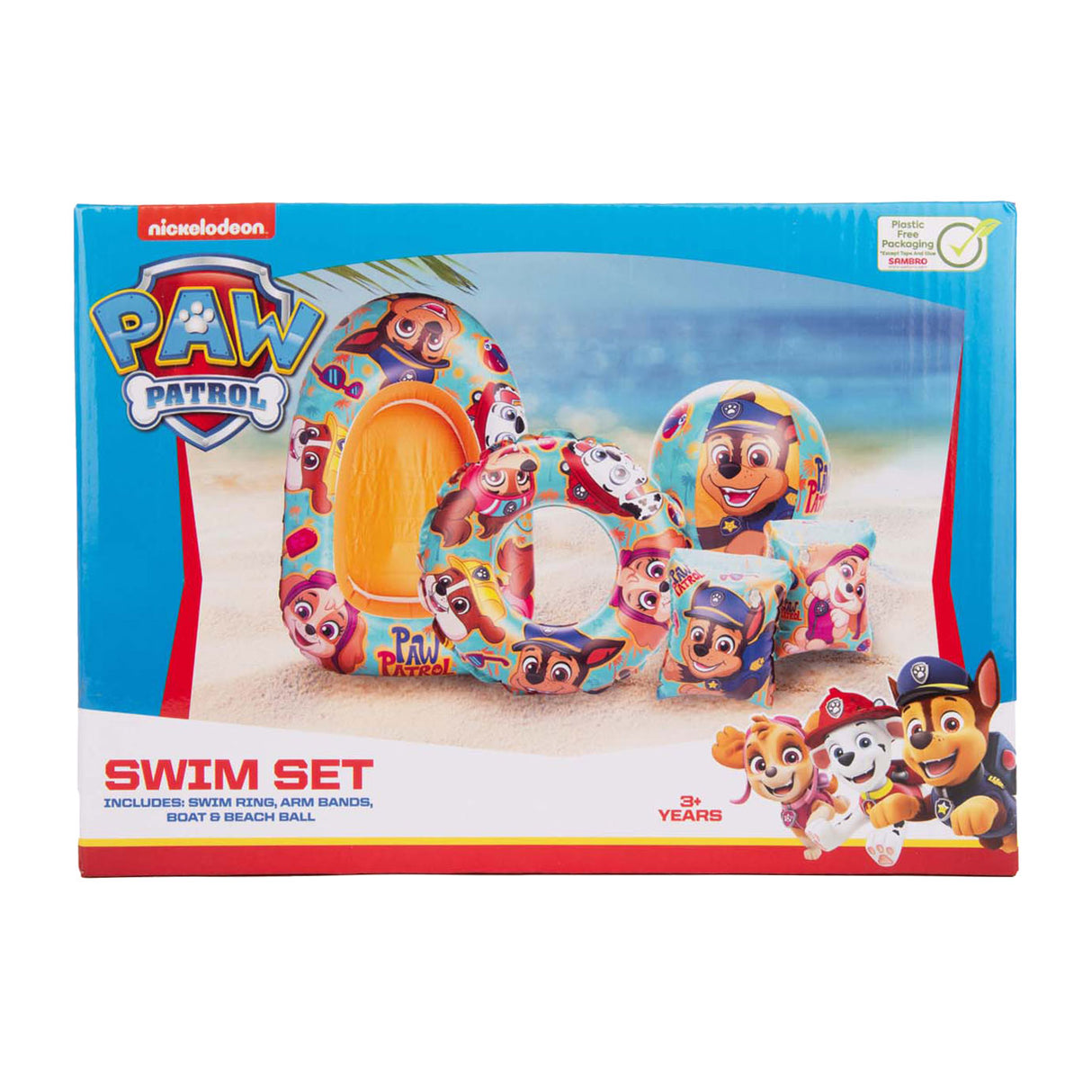 Paw Patrol Swimming Set s čolnom, 5dlg.