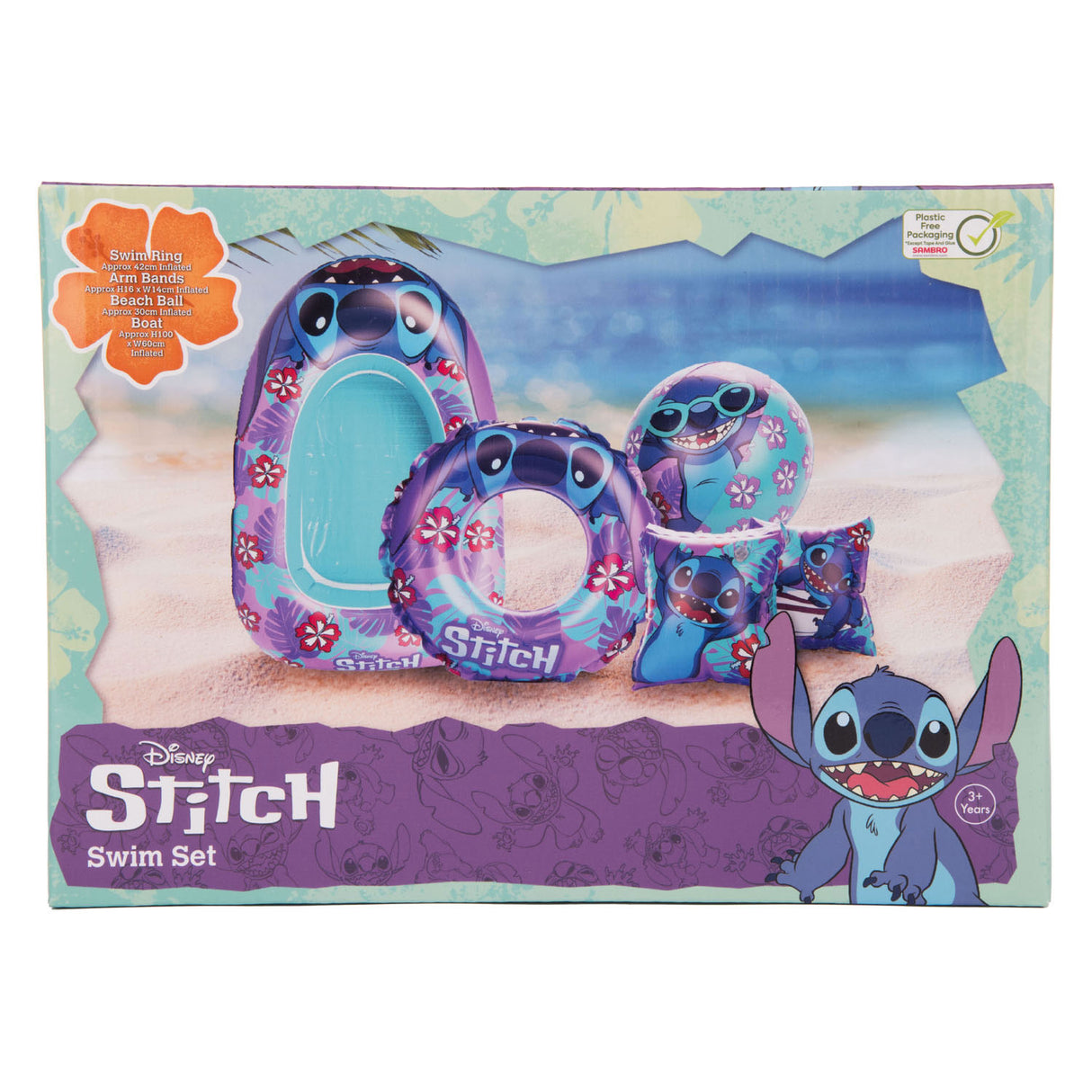 Sambro Stitch svømmesett med båt, 5dlg.