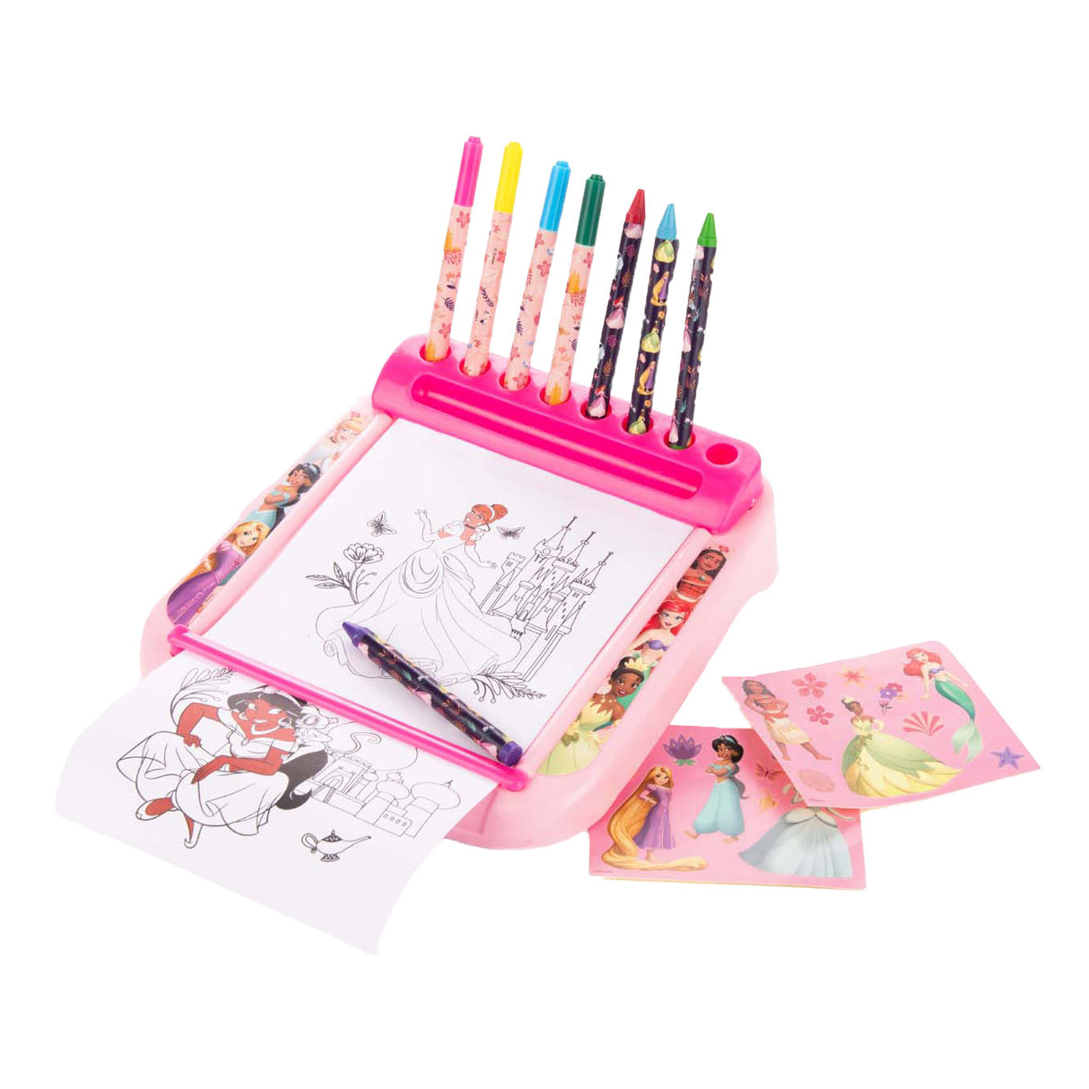 Sambro Disney Princess Drawing Table con Roll Color Set, 12dlg.