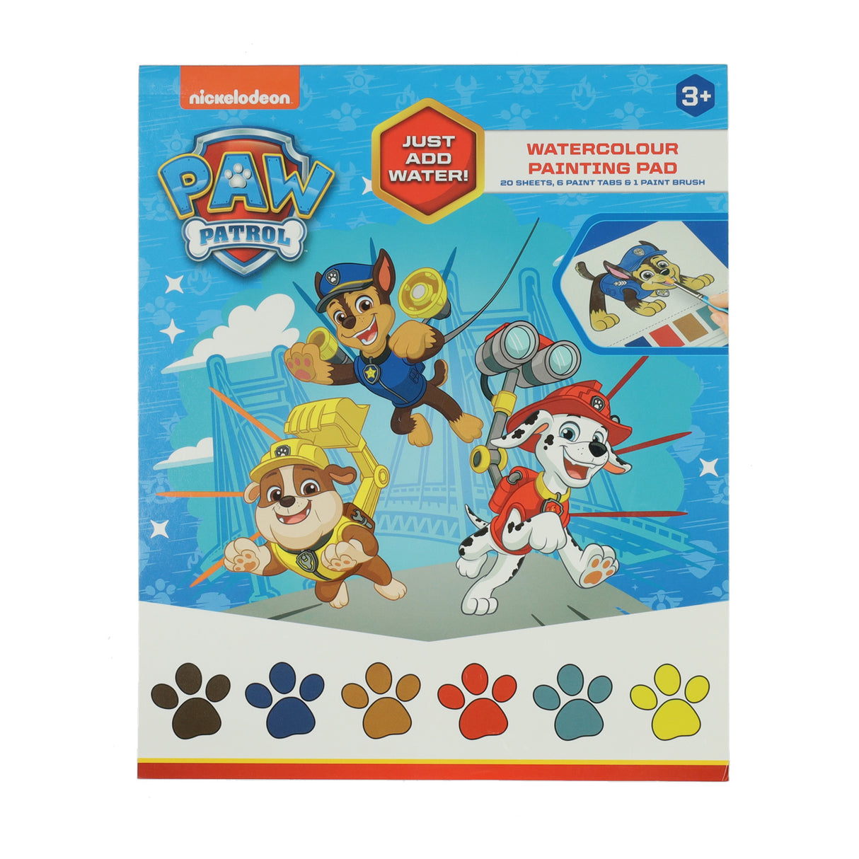 Sambro Paw Patrol Colori con blocco di colori dell'acqua, 27dlg.