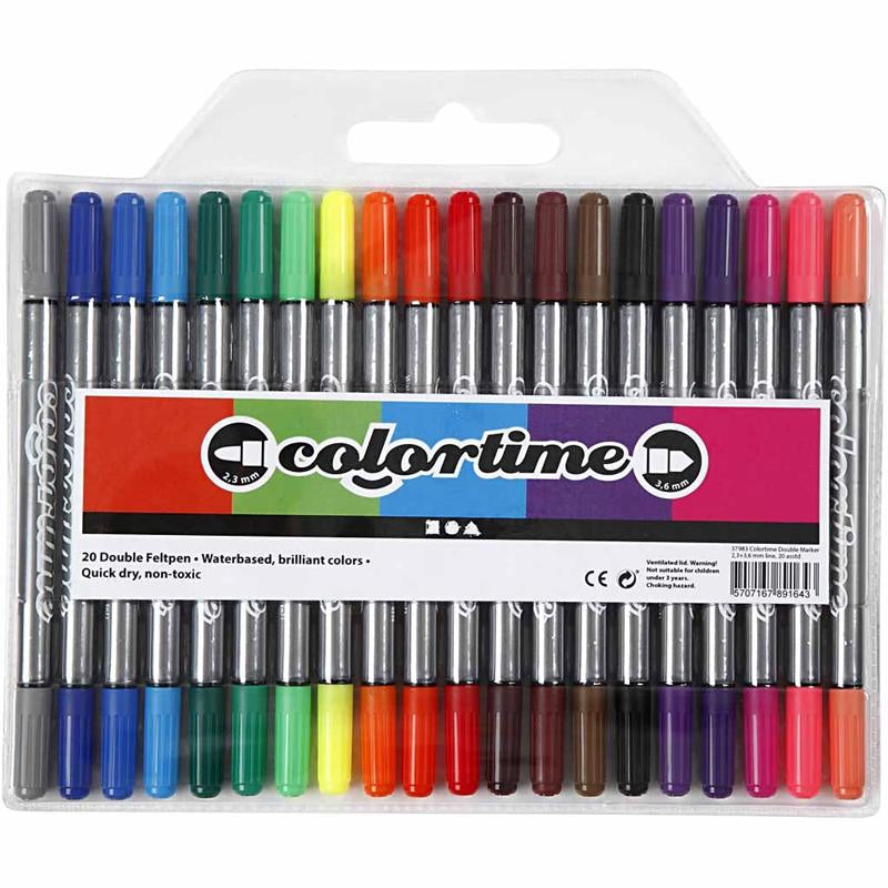 Creativ Company Double-sided markers - basic colours, 20 pcs.