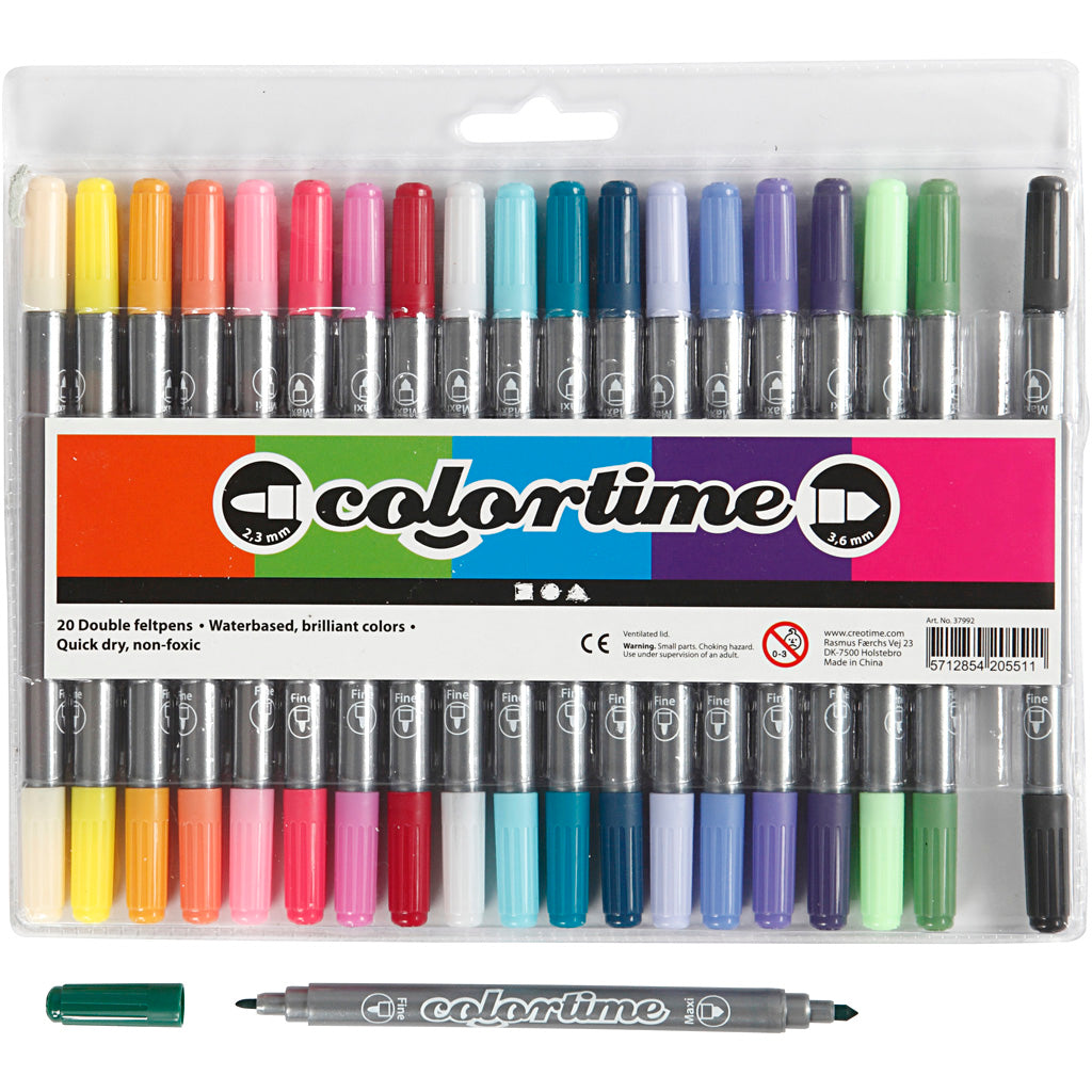 Creativ Company double-ended markers - extra colors, 20 pcs.