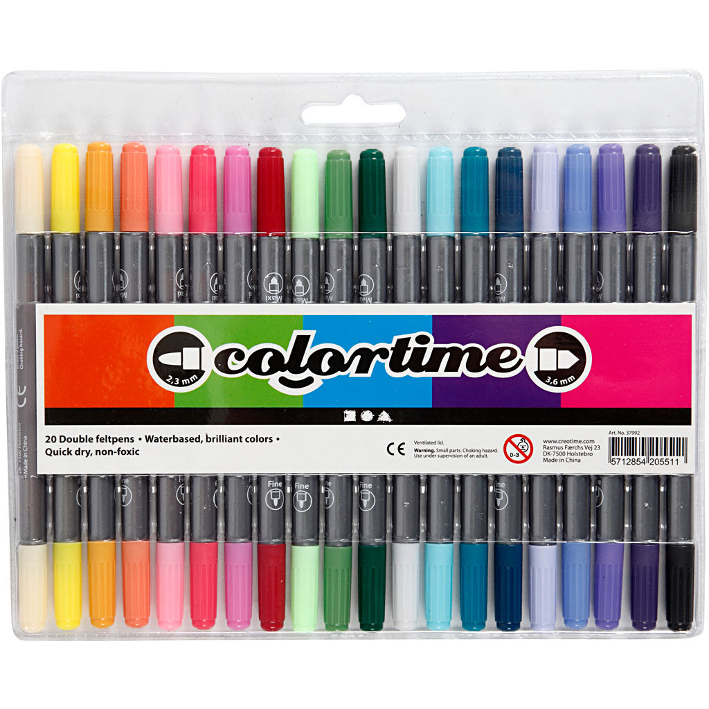Creativ Company double-ended markers - extra colors, 20 pcs.