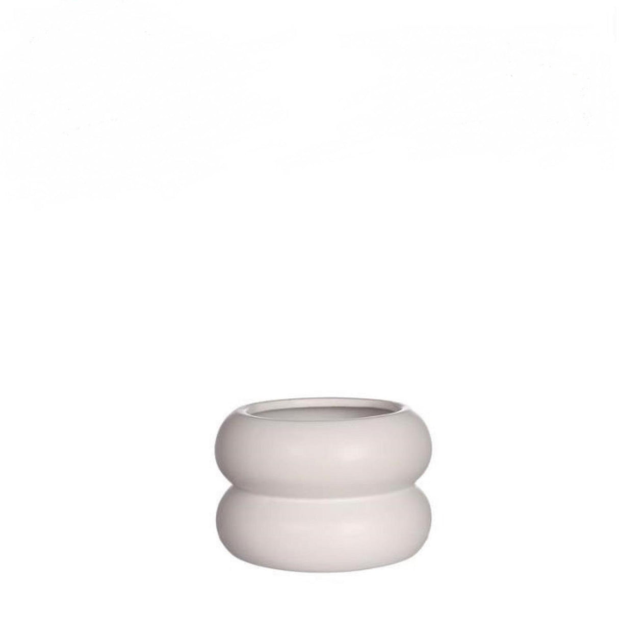 Ideas 4 seasons chubby bloempot gebroken wit ø9xh6,4cm