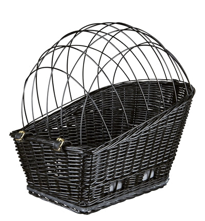 Trixie bicycle basket with wire dome on the back black