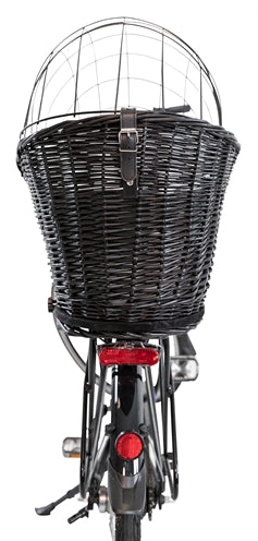 Trixie bicycle basket with wire dome on the back black