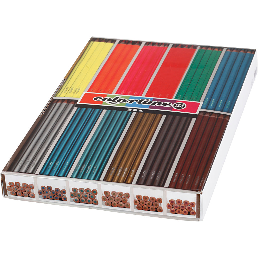 Creativ company https: www.cchobby.nl colortime-coloured-pencils-l-17-45-cm-fill-3-mm-metallic-colours-neon-colours-144-piece-1-box