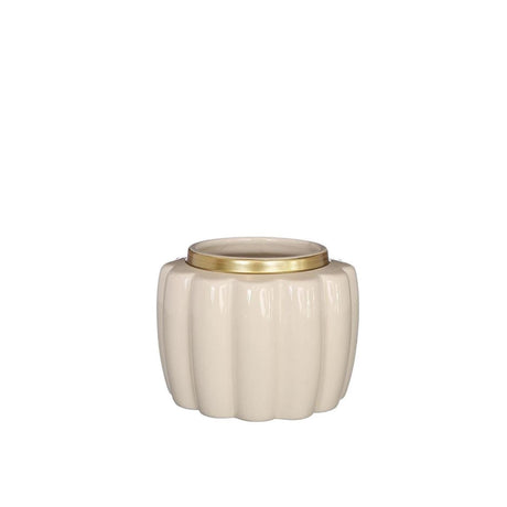 Ideas 4 seasons bloempot pouff crã¨me ã˜12,6xh9,7cm